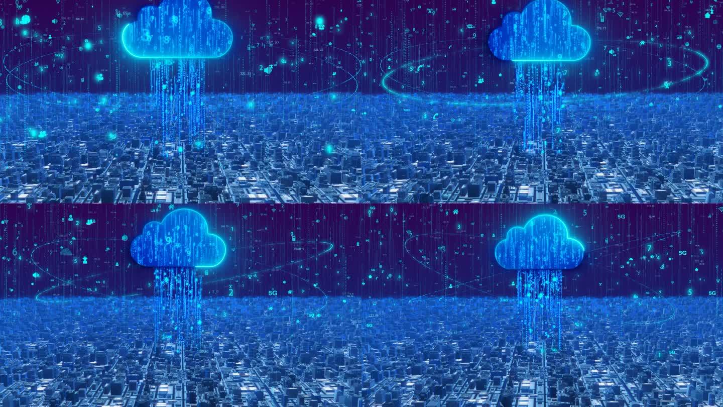 智慧城市和云计算网络概念