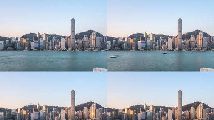 【4K正版】香港IFC 中银大厦日出光影