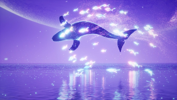 5组鲸鱼跃出水面片头动画