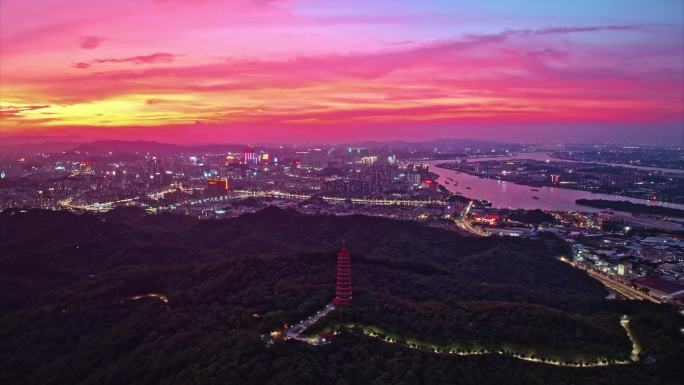 江门白水带龙光塔（世纪晚霞）延时4K