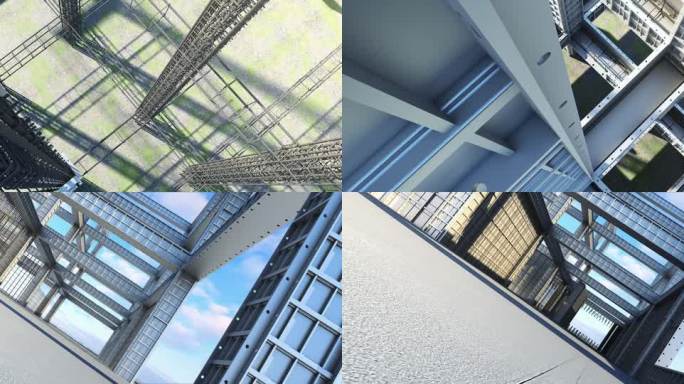 三维 地产动画 建筑生长  铝模板 浇筑