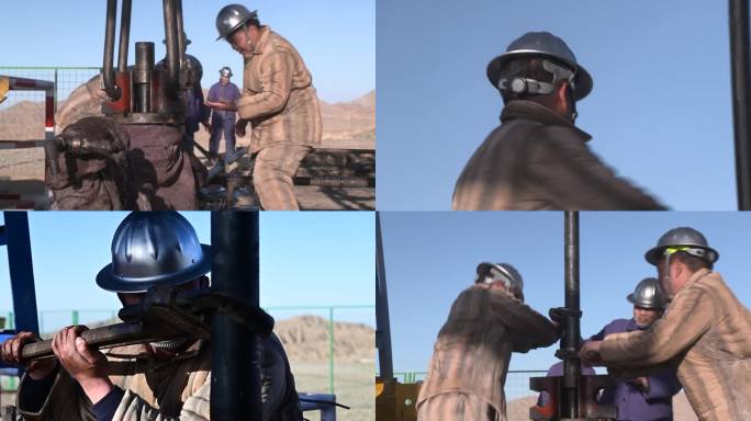 复刻石油工人进行设备安装