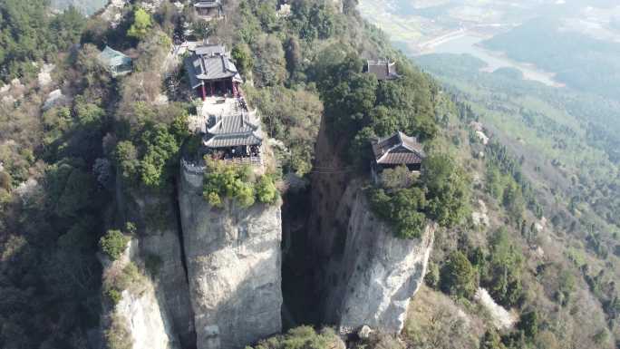 四川绵阳江油市窦团山风景航拍