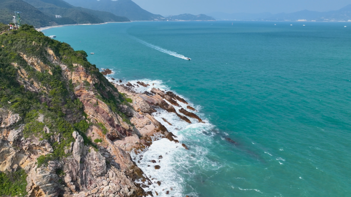 深圳海岸线杨梅坑鹿嘴山庄海景