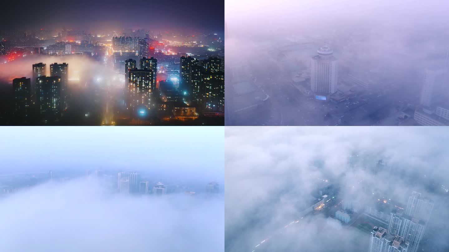 秦皇岛-大雾夜景