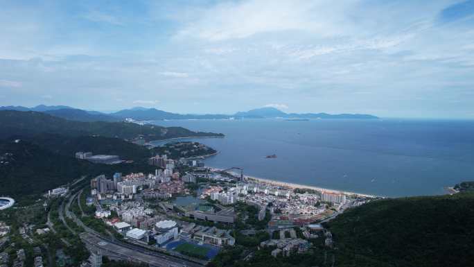 深圳大梅沙航拍大全景