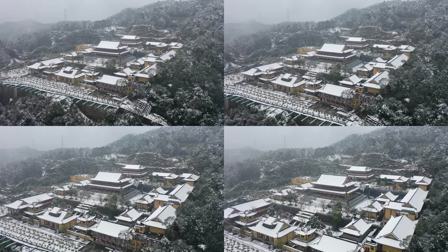 杭州临安区海会寺雪景