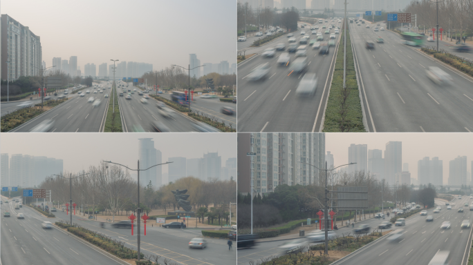 【4K】城市雾霾污染大气污染延时3