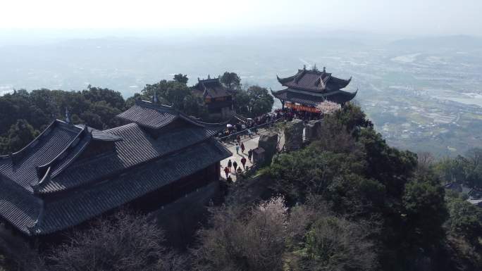 四川绵阳江油市窦团山风景航拍