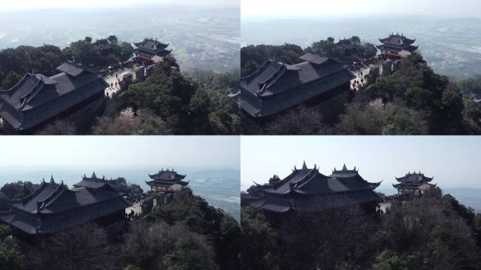 四川绵阳江油市窦团山风景航拍