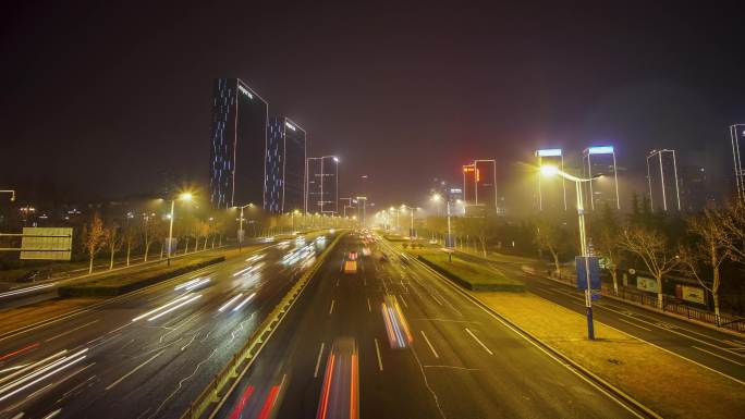 【4K济南】经十路夜景延时