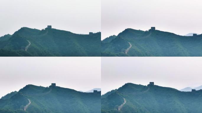 航拍司马台长城雨后云海