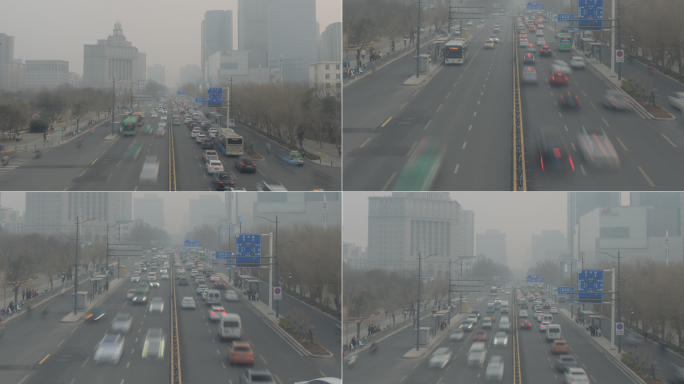 【4K】城市雾霾污染大气污染延时2