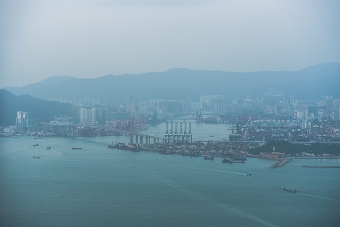 【4K正版】昂船洲大桥 香港港口夜景延时