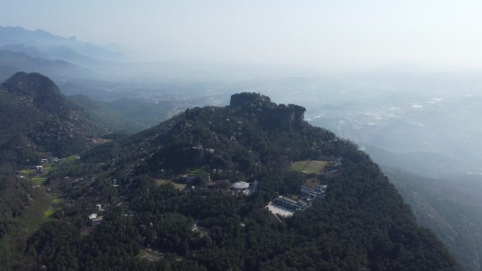 四川绵阳江油市窦团山风景航拍