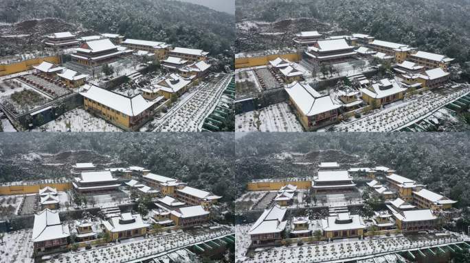 杭州临安区海会寺雪景
