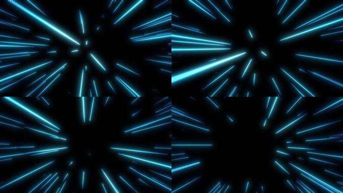 蓝色放射线穿梭