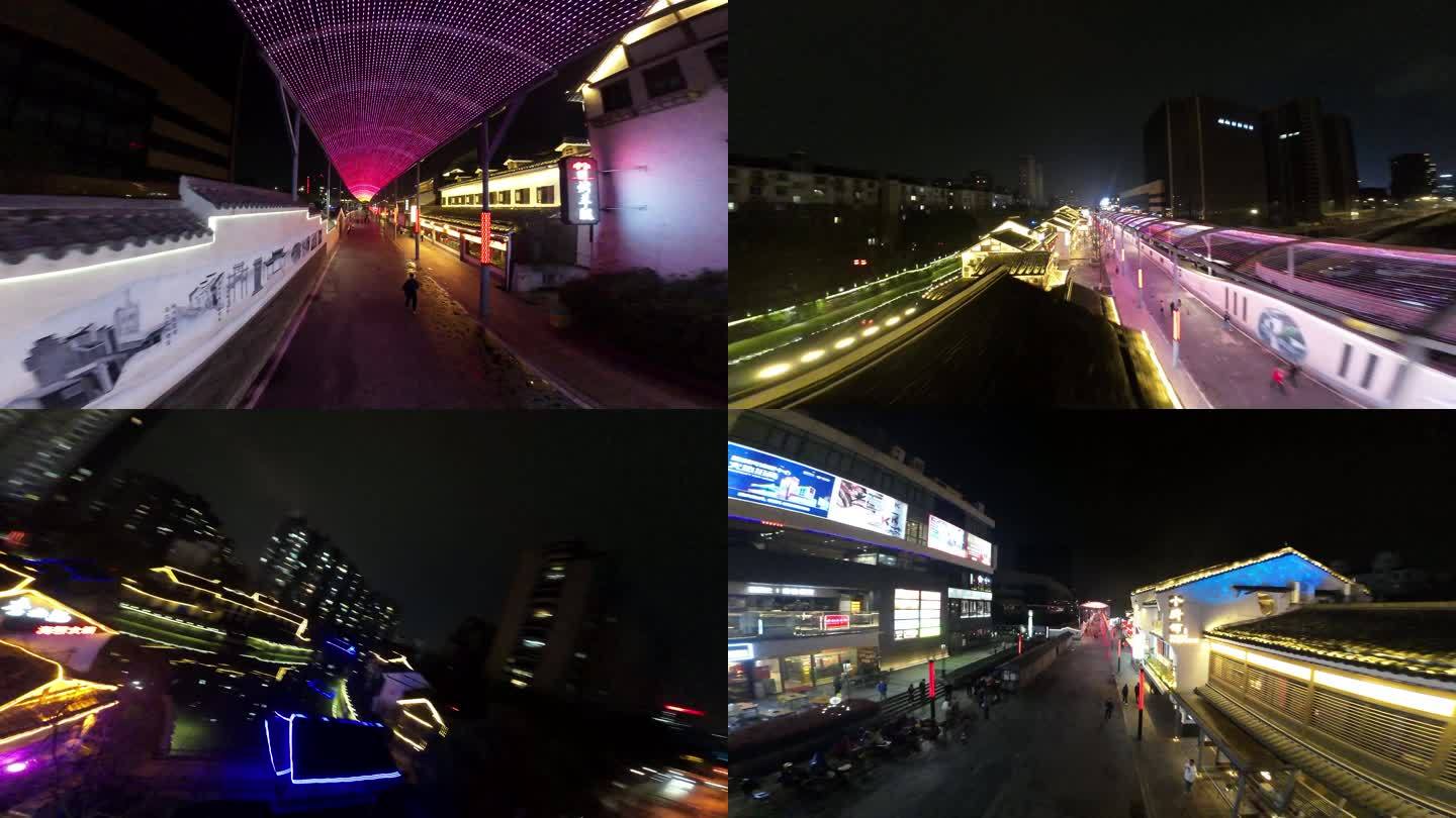穿越机 杭州 胜利河 美食街 夜景1