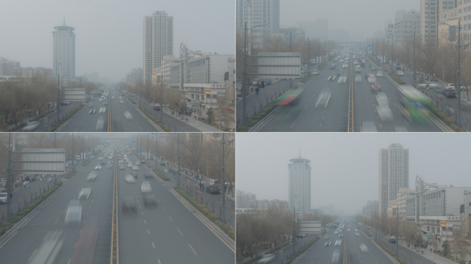 【4K】城市雾霾污染大气污染延时1