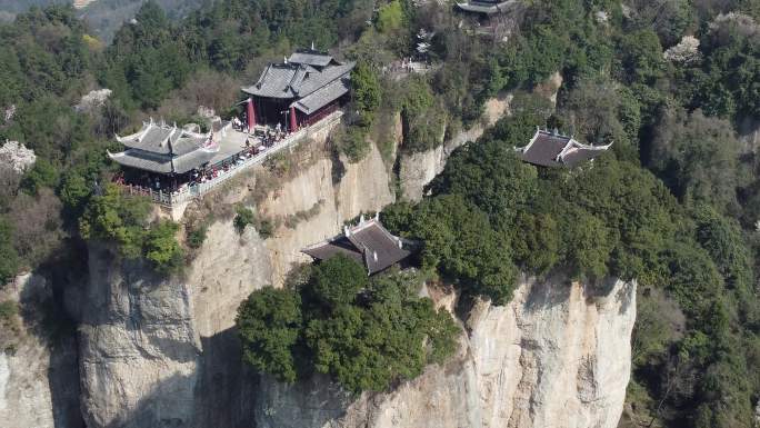 四川绵阳江油市窦团山风景航拍