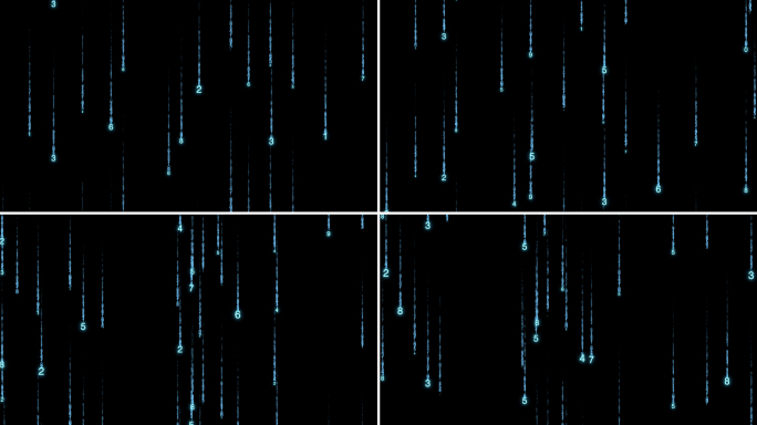 4K数字拖尾下落