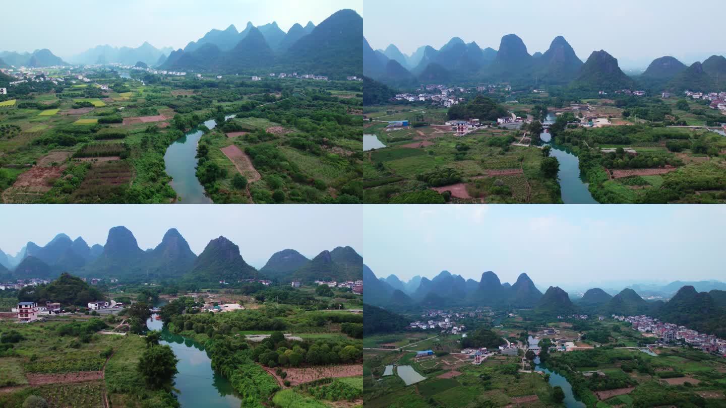 桂林乡村风光航拍