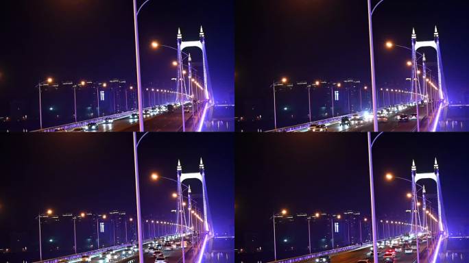 长沙三叉戟大桥夜景