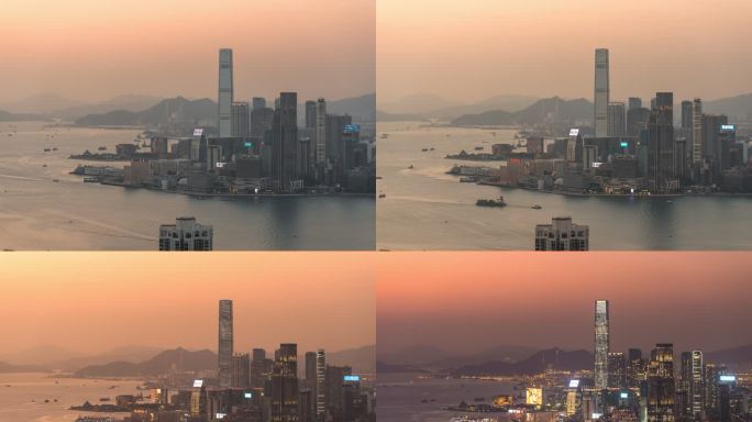 【4K正版】香港九龙-环球贸易广场夜景
