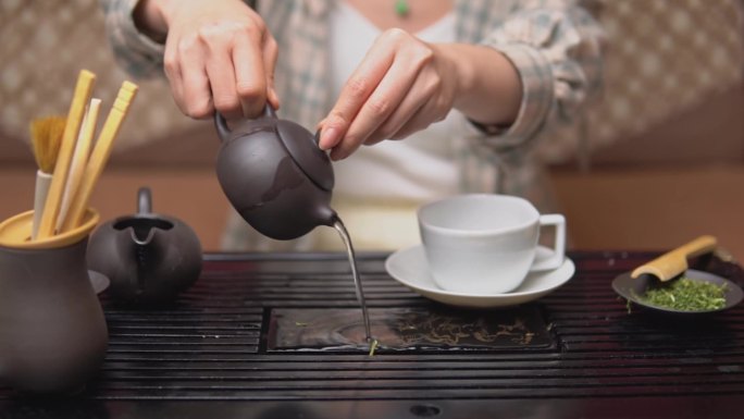 实拍冲泡护肝茶特色茶