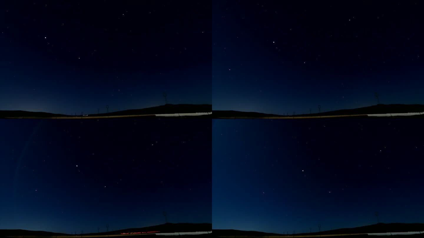 内蒙古 草原 公路 星星 延时摄影