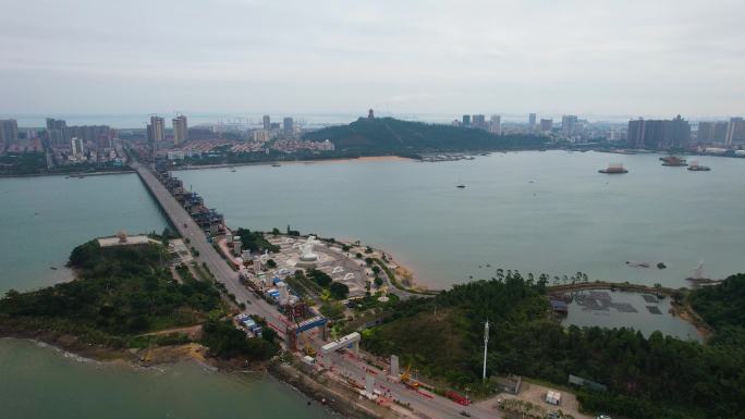 防城港西湾大桥龙马明珠滨海风光航拍