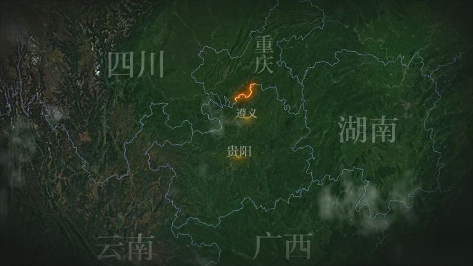 贵州省地图AE模板