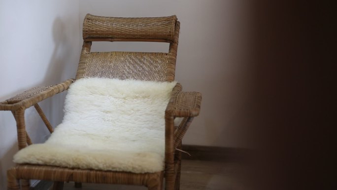 江南农家传统竹编躺椅藤椅实拍原素材