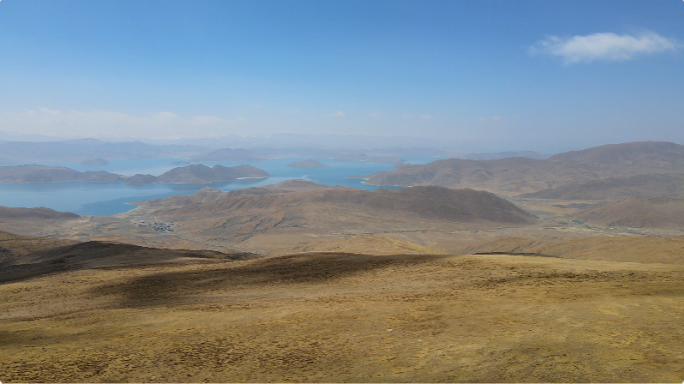 西藏雪山草原湖泊无人区航拍雪山延时青藏