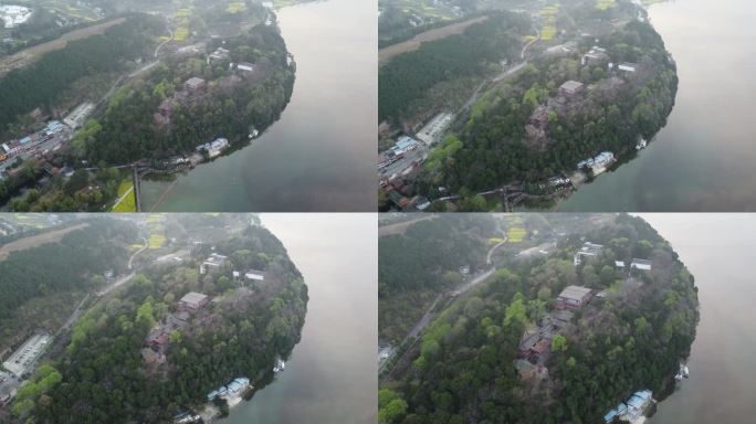 四川遂宁射洪市子昂故里文化旅游区航拍