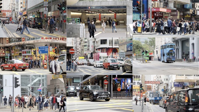 2023年香港街头车流人流