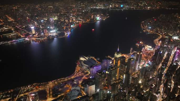 【正版原创】香港维多利亚港高空夜景