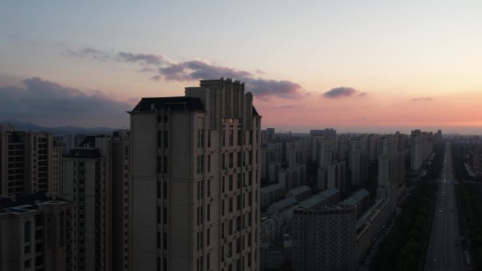 龙口城区夕阳