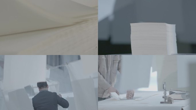 【4K】工厂造纸素材