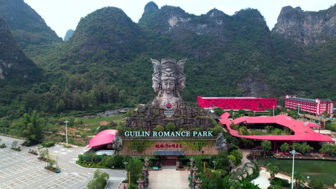 桂林千古情景区航拍