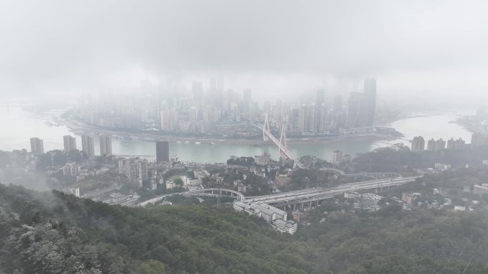 重庆南山下雪主城雪景