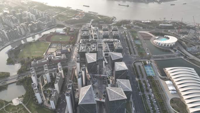 4K原素材-上海前滩国际商务区