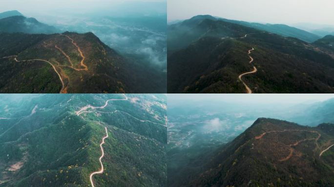 大山里的蜿蜒小路