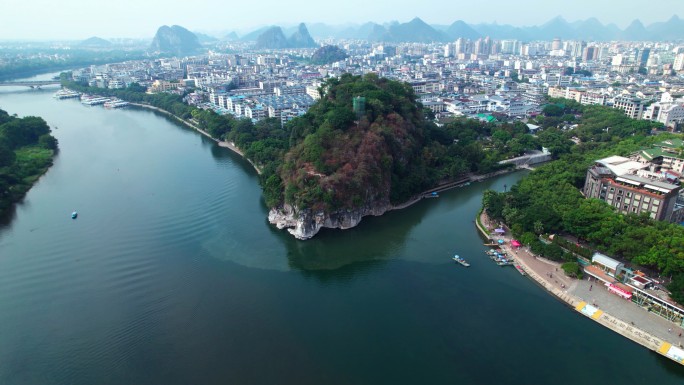 桂林象山景区航拍