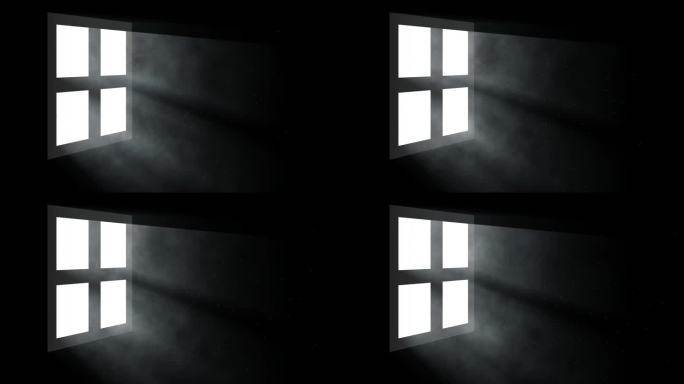 Dindal室内窗户丁达尔光效Ae模板