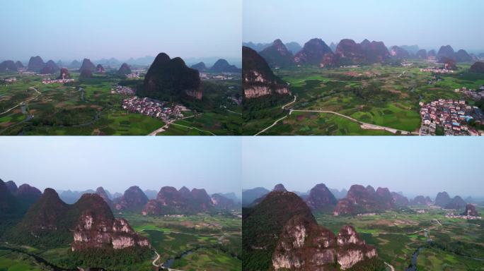 桂林农村风光航拍