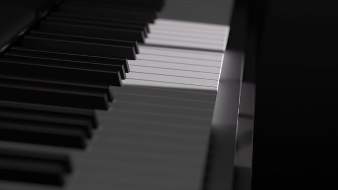 极简高级感钢琴A键光影变化素材