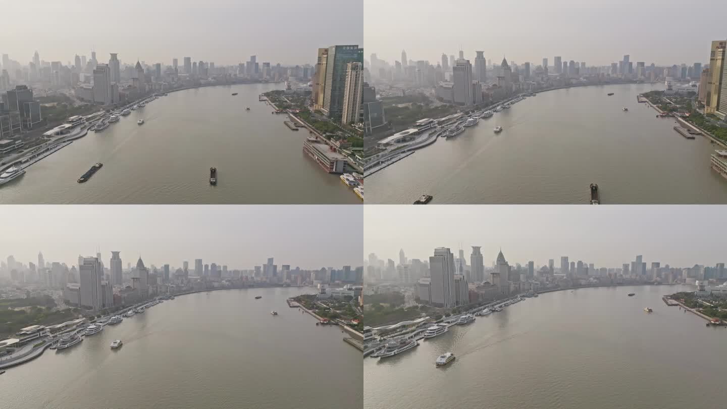上海航拍 外滩航拍 黄浦江 上海 外滩