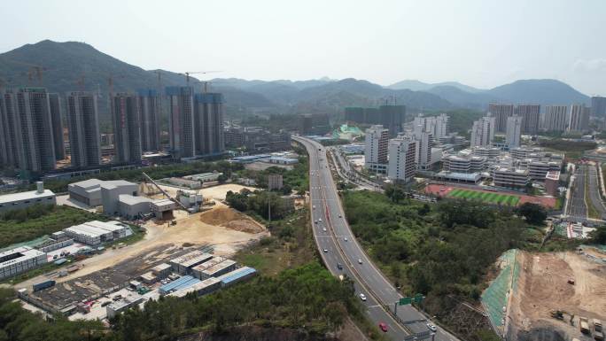 【正版素材】深圳坪山区马峦街道全景