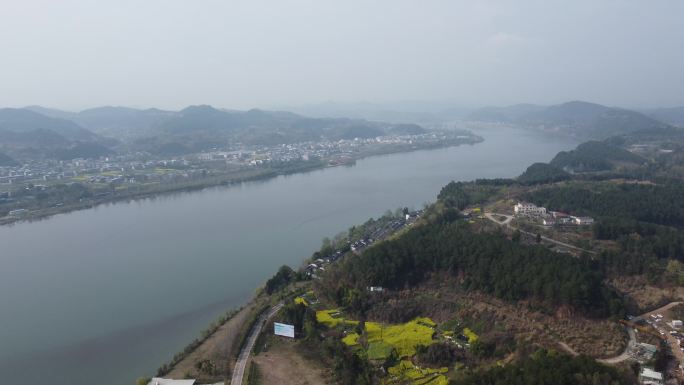 四川遂宁射洪市螺湖半岛航拍